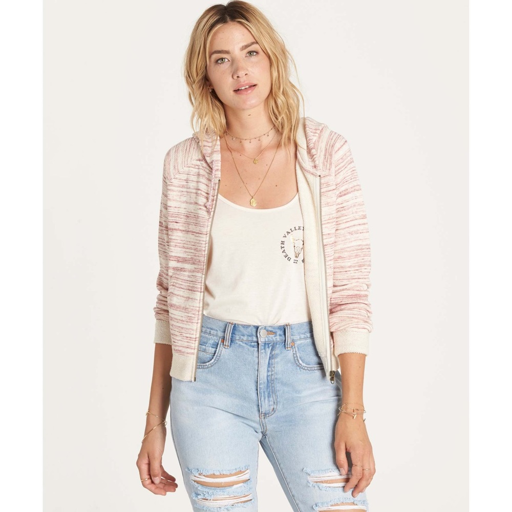 Billabong Low Blow 100% Cotton Hoodie - Stripes - M
